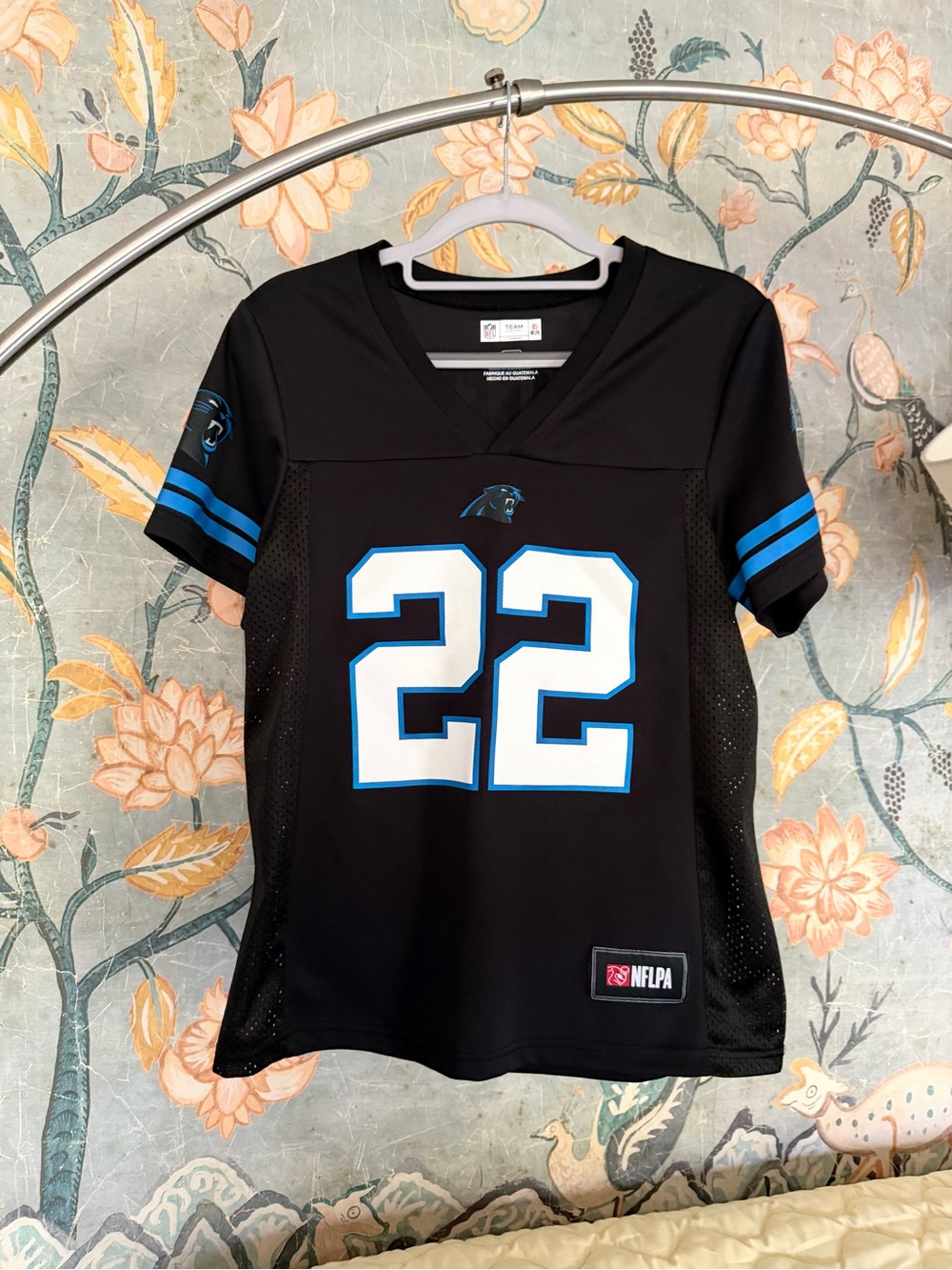 NFL Panthers Christian McCaffrey #22 Women’s Jersey Small Black